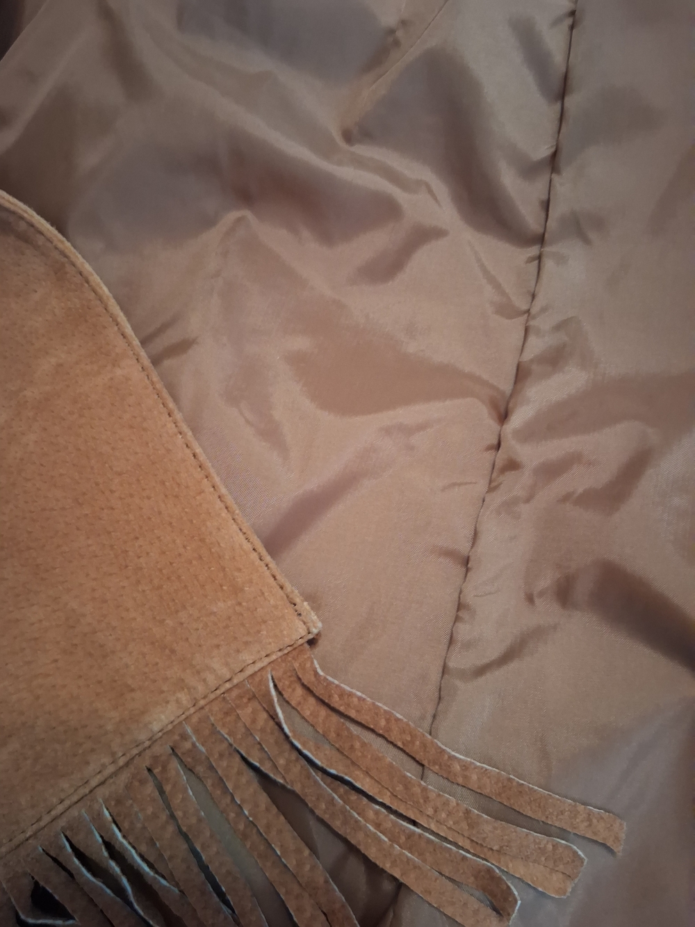 Brandon Thomas 100% Leather Fringe Skirt Brown Western Boho Festival Mini S 9/10 - Picture 8 of 14